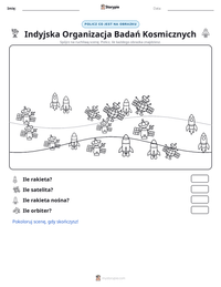 Podgląd drukowalnego arkusza ćwiczeń Indyjska Organizacja Badań Kosmicznych