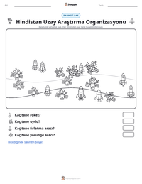 Hindistan Uzay Araştırma Organizasyonu yazdırılabilir çalışma sayfası önizlemesi