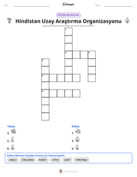 Hindistan Uzay Araştırma Organizasyonu yazdırılabilir çalışma sayfası önizlemesi