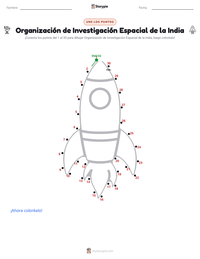 Vista previa de la hoja de trabajo imprimible de Organización de Investigación Espacial de la India