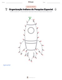 Prévia da folha de atividades imprimível Organização Indiana de Pesquisa Espacial