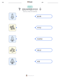 인도우주연구기구 인쇄 가능한 워크시트 미리보기