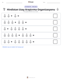 Hindistan Uzay Araştırma Organizasyonu yazdırılabilir çalışma sayfası önizlemesi