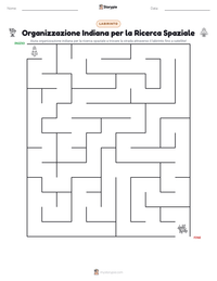 Anteprima della scheda stampabile di Organizzazione Indiana per la Ricerca Spaziale