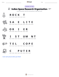 Indian Space Research Organisation printable worksheet preview
