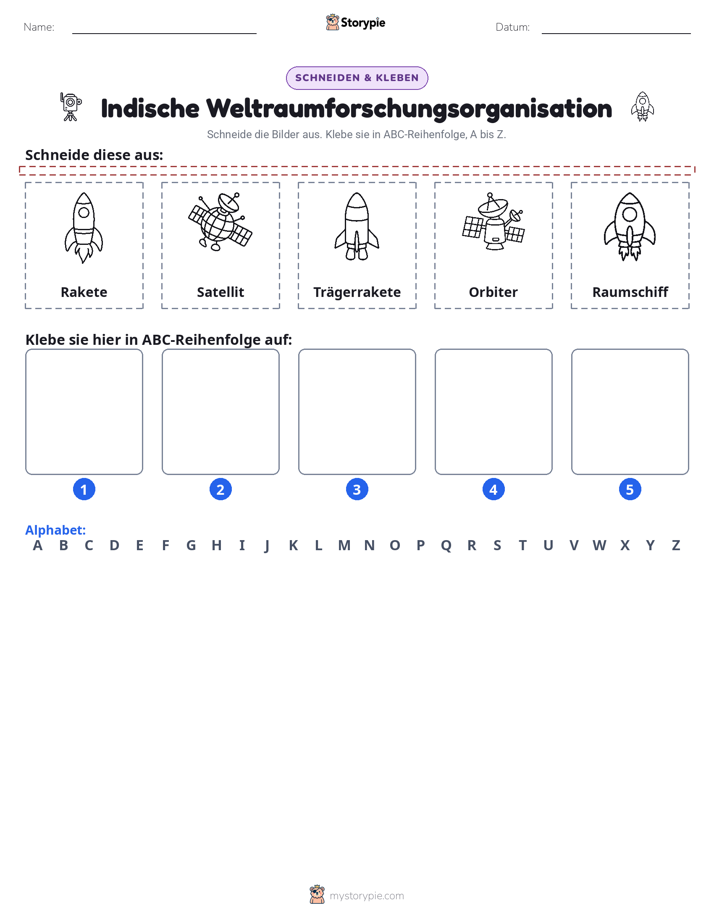 Schneiden & Einfügen Alphabet