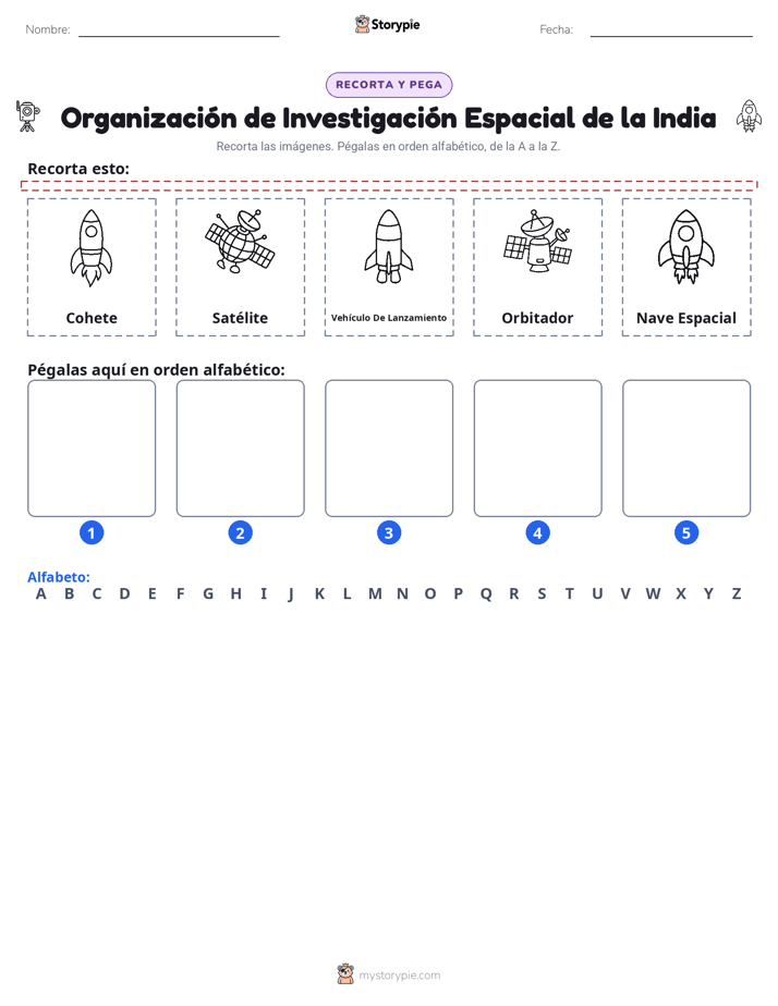 Cortar y Pegar el Alfabeto