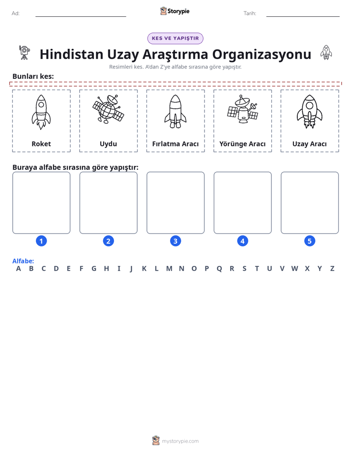 Kes & Yapıştır Alfabe