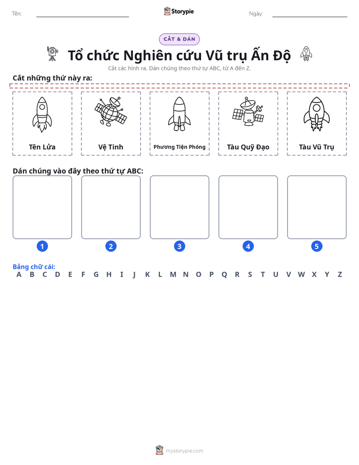 Cắt & Dán Chữ Cái