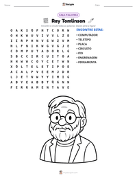 Prévia da folha de atividades imprimível Ray Tomlinson