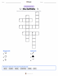 Die Zeitfalte (Roman) druckbare Arbeitsblatt Vorschau