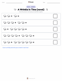 A Wrinkle in Time (novel) printable worksheet preview