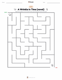 A Wrinkle in Time (novel) printable worksheet preview