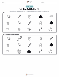Die Zeitfalte (Roman) druckbare Arbeitsblatt Vorschau