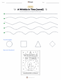A Wrinkle in Time (novel) printable worksheet preview