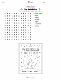Die Zeitfalte (Roman) druckbare Arbeitsblatt Vorschau