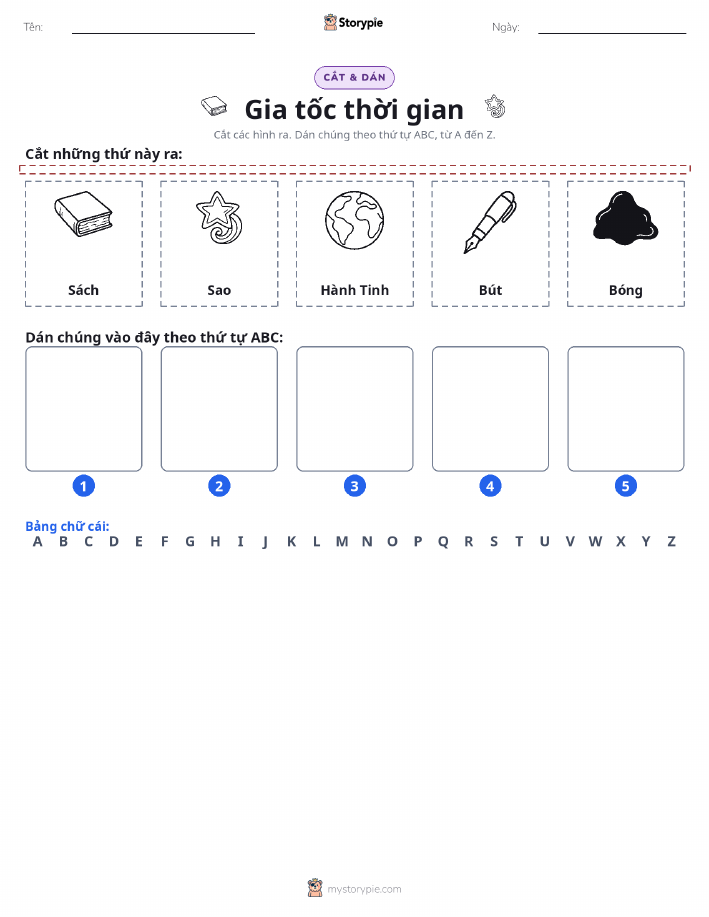 Cắt & Dán Chữ Cái