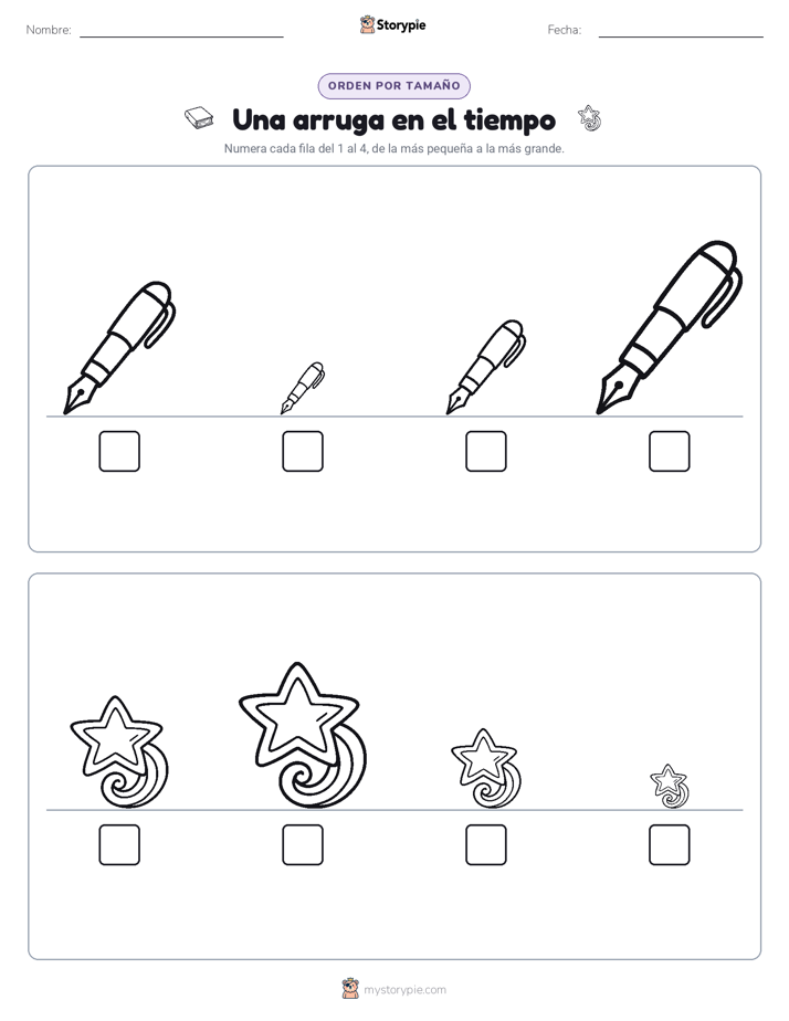 Orden de Tamaños