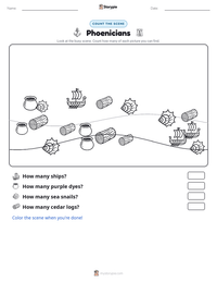 Phoenicians printable worksheet preview