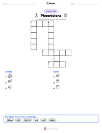 Phoenicians printable worksheet preview