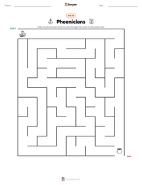 Phoenicians printable worksheet preview