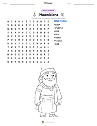 Phoenicians printable worksheet preview