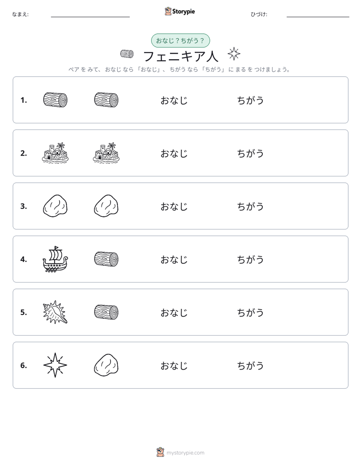 同じか違うか