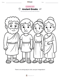 Ancient Greeks printable worksheet preview