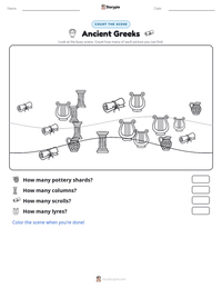 Ancient Greeks printable worksheet preview