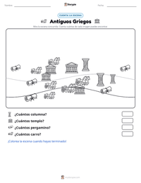 Vista previa de la hoja de trabajo imprimible de Antiguos Griegos