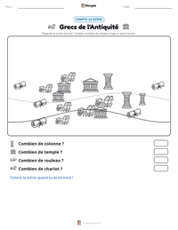 Aperçu de la feuille de travail imprimable Grecs de l'Antiquité