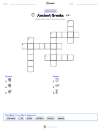 Ancient Greeks printable worksheet preview