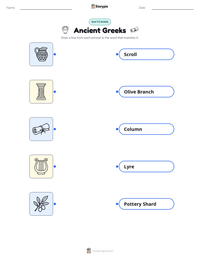 Ancient Greeks printable worksheet preview