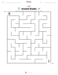 Ancient Greeks printable worksheet preview