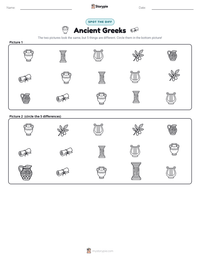 Ancient Greeks printable worksheet preview