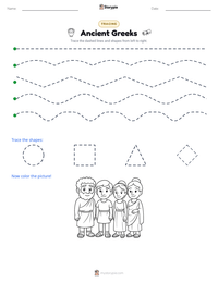 Ancient Greeks printable worksheet preview