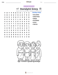 Podgląd drukowalnego arkusza ćwiczeń Starożytni Grecy