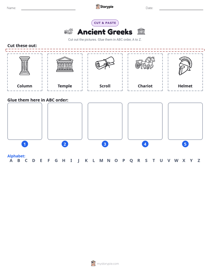 Cut & Paste Alphabet