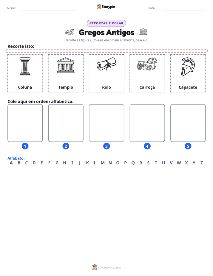 Recortar & Colar Alfabeto