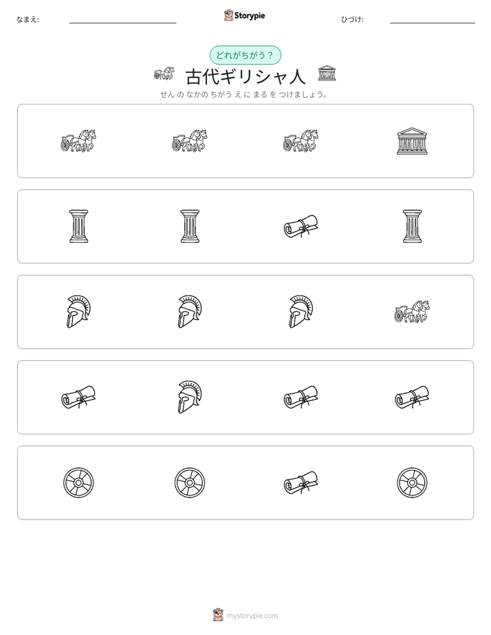 異なるものを見つけよう