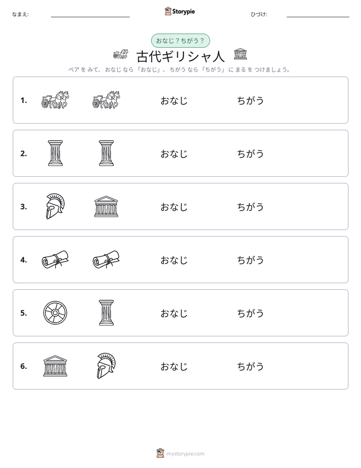 同じか違うか