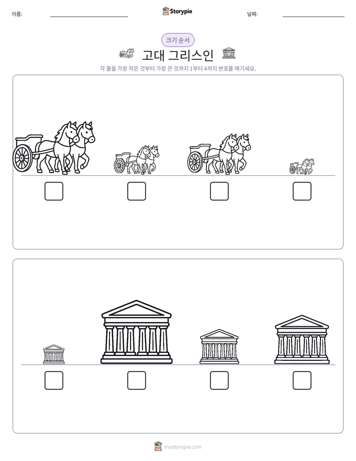 크기 순서