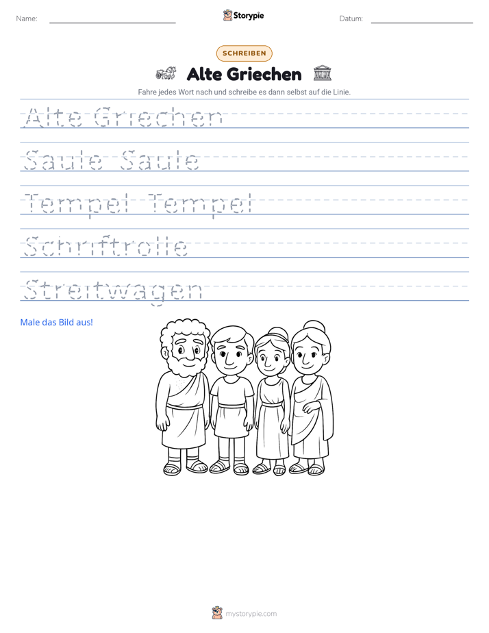 Schreibübung