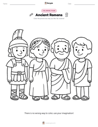 Ancient Romans printable worksheet preview