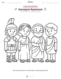 Podgląd drukowalnego arkusza ćwiczeń Starożytni Rzymianie