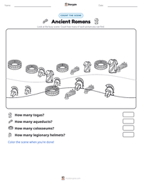 Ancient Romans printable worksheet preview
