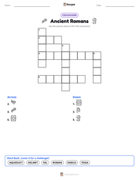 Ancient Romans printable worksheet preview
