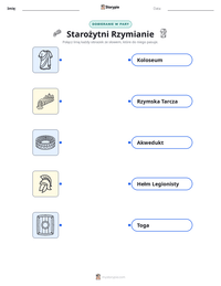 Podgląd drukowalnego arkusza ćwiczeń Starożytni Rzymianie