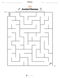 Ancient Romans printable worksheet preview