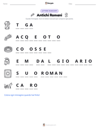 Anteprima della scheda stampabile di Antichi Romani
